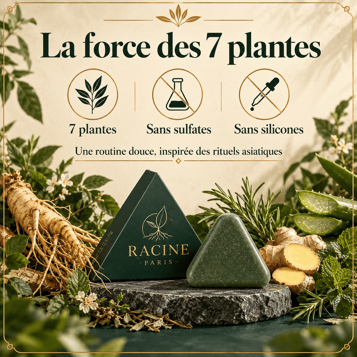 Savon Anti-Chute│Densité & Volume aux 7 Plantes