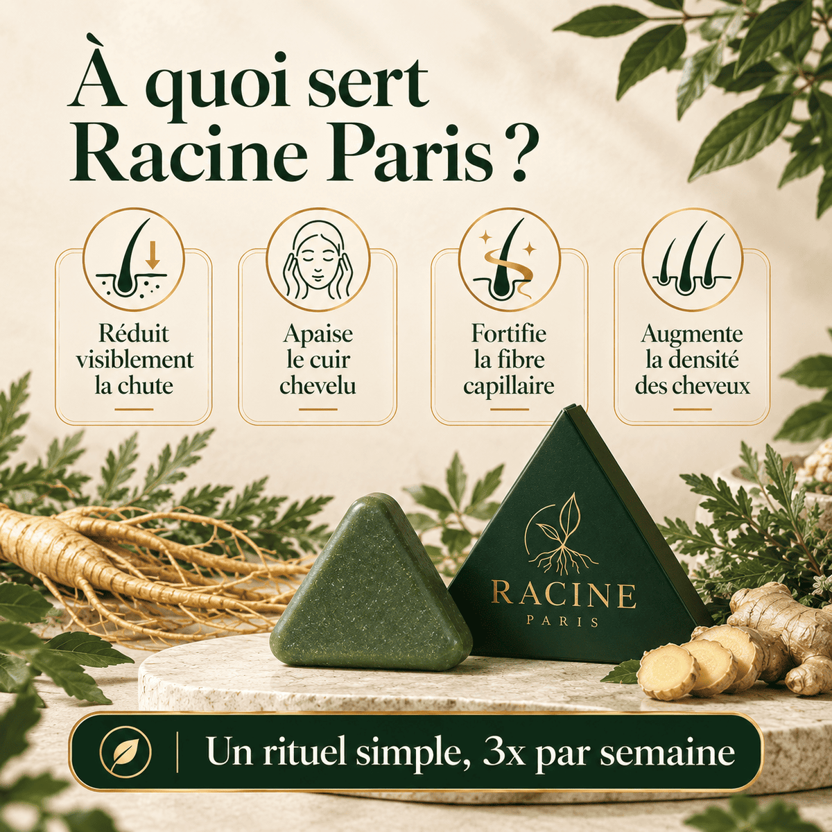 Savon Anti-Chute│Densité & Volume aux 7 Plantes