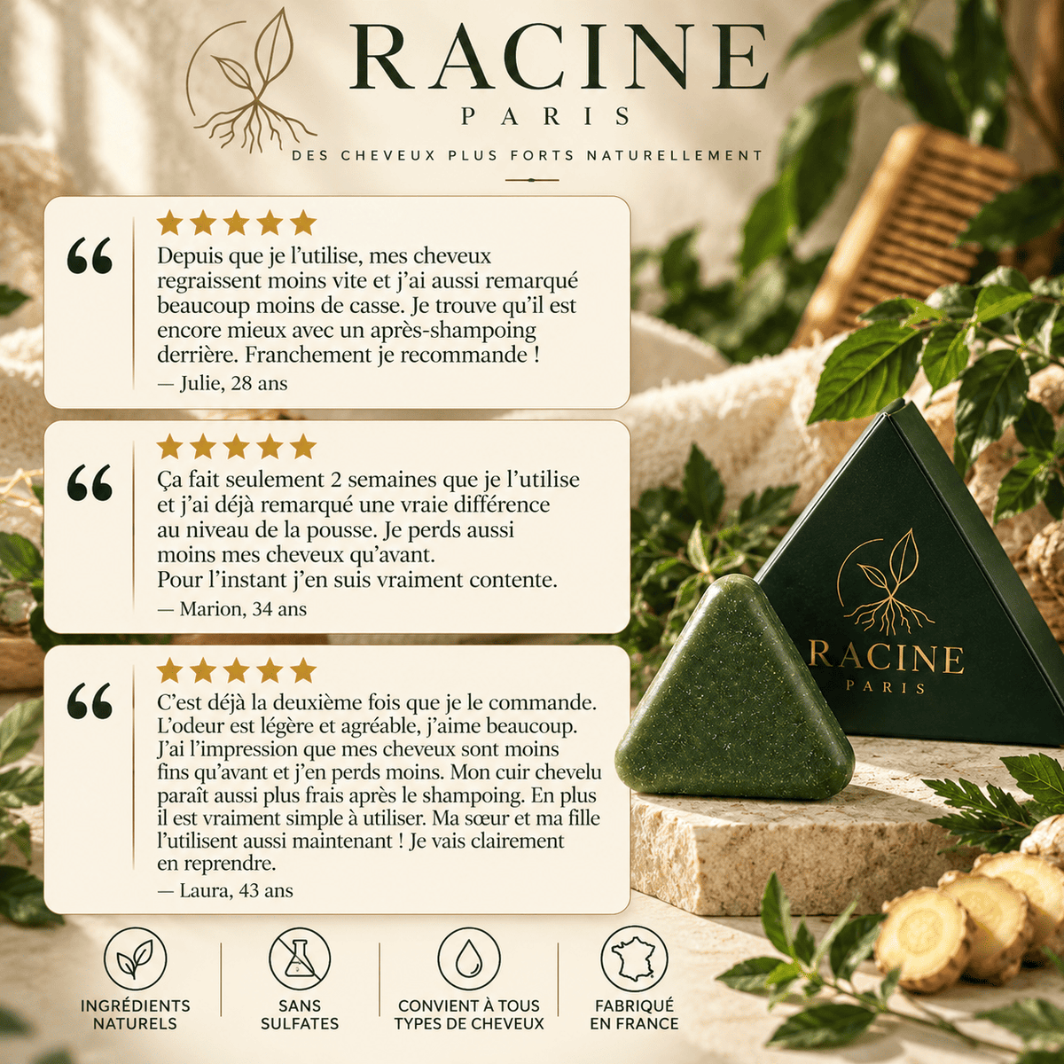 Savon Anti-Chute│Densité & Volume aux 7 Plantes